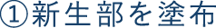 ①新生部を塗布