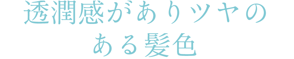 透潤感がありツヤのある髪色